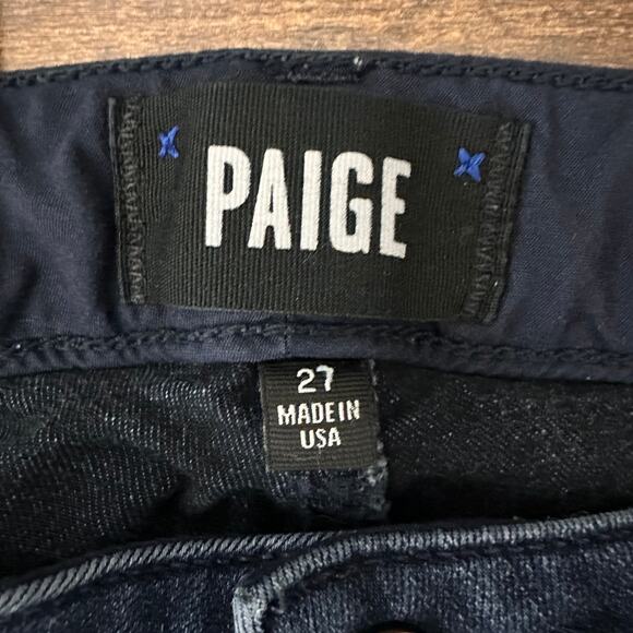 Paige Skyline Ankle Peg Skinny Mid Rise Transcend Everdeen Wash Jeans Sz 27 - Picture 7 of 11